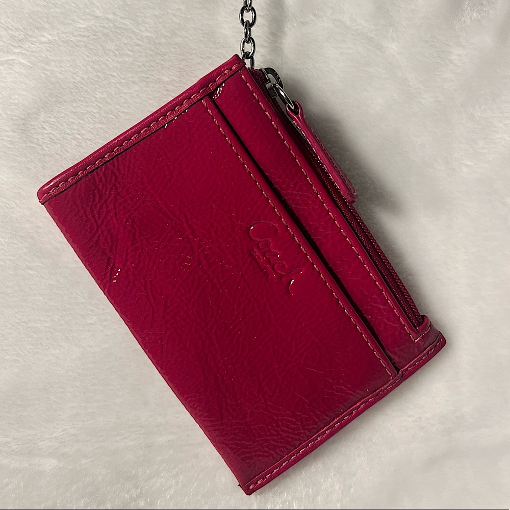Coach Patent Leather Keychain Wallet